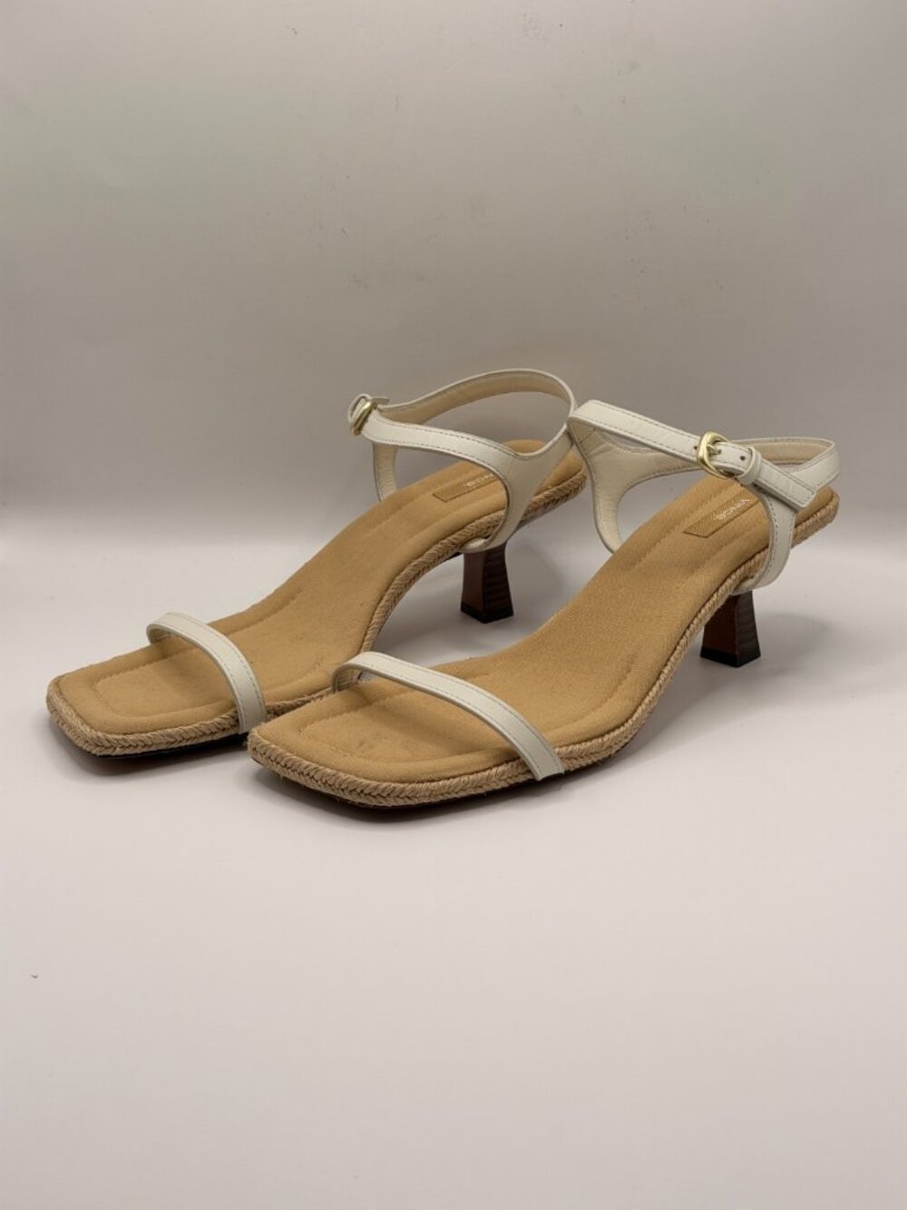 Vince Women Coco Ankle Strap Espadrille Kitten Heel Sandal Sz 9.5